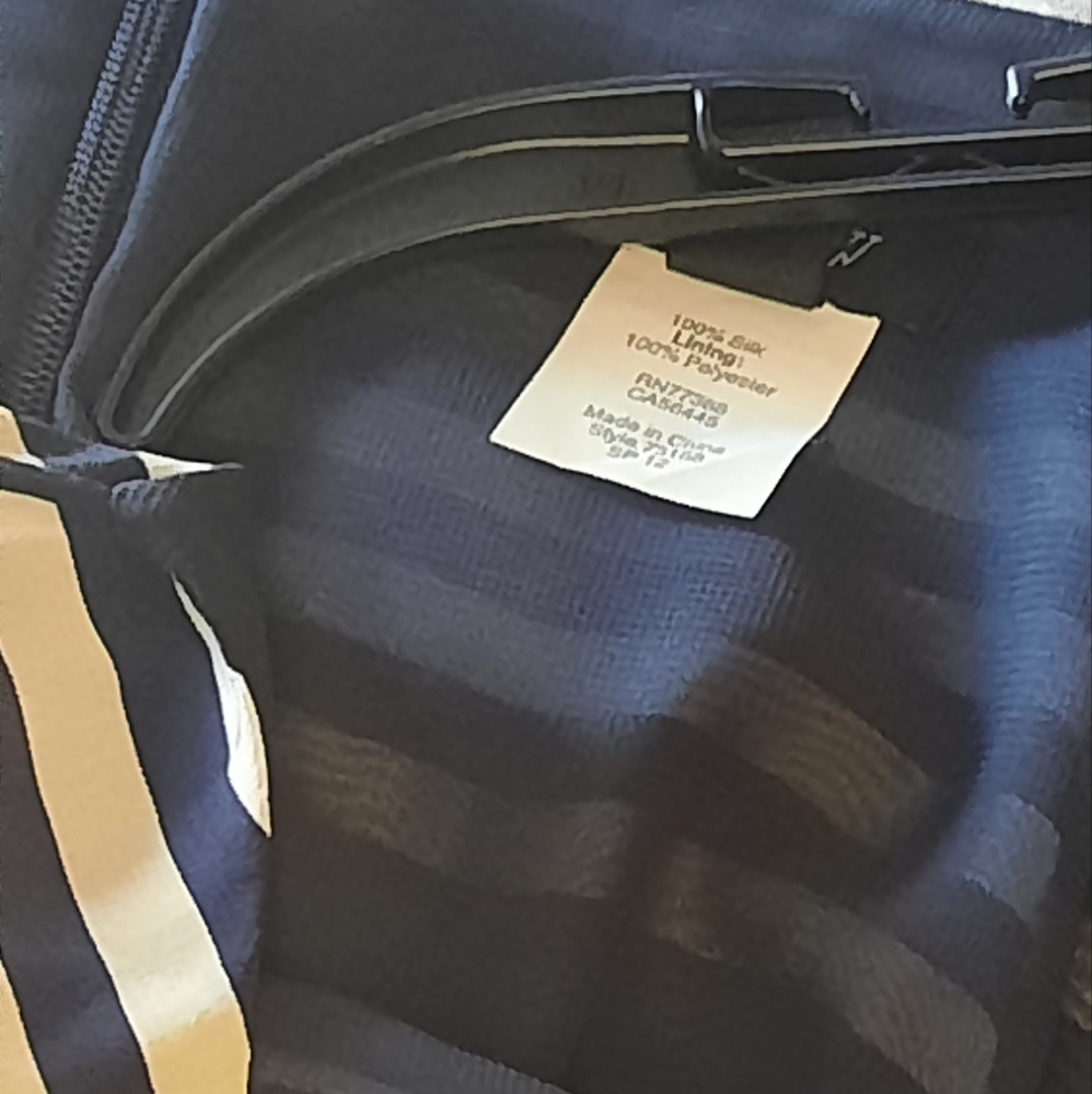 J. Crew 100% Silk Striped Mini Blouson Dress - Picture 6 of 6